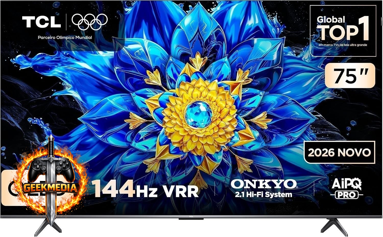 Smart TV TCL 75" Polegadas QLED 4K P8L