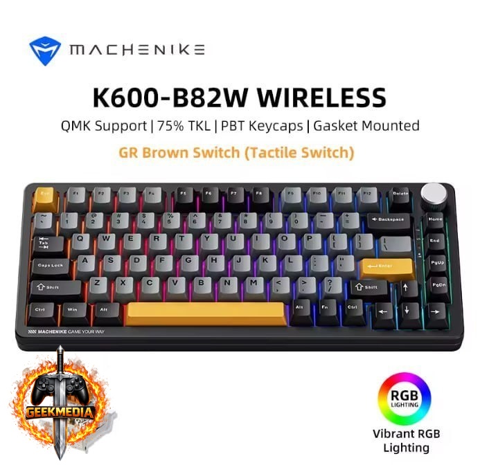 Teclado Mecânico Sem Fio Machenike K600-B82w