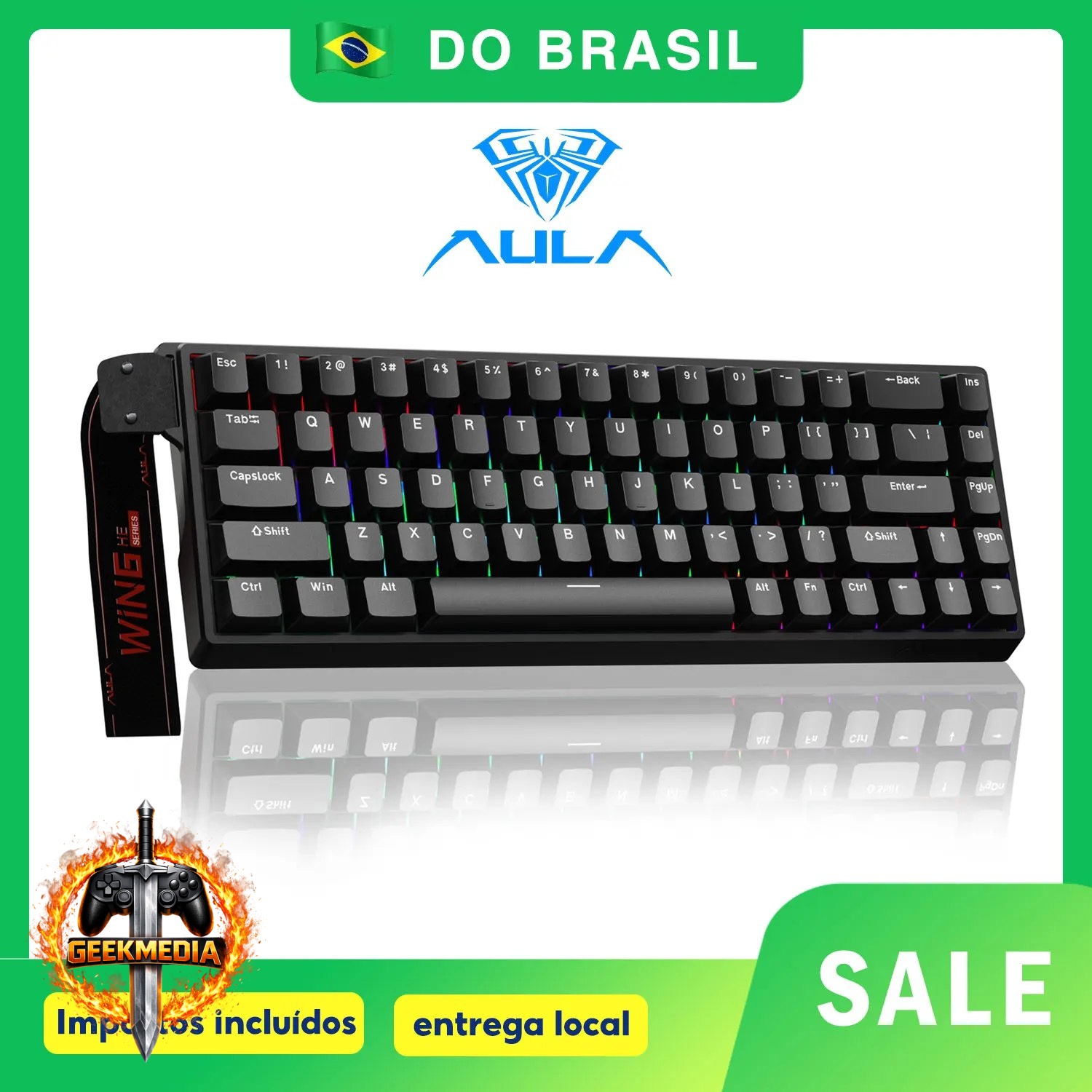 Teclado Magnético Aula Win68he para Esports