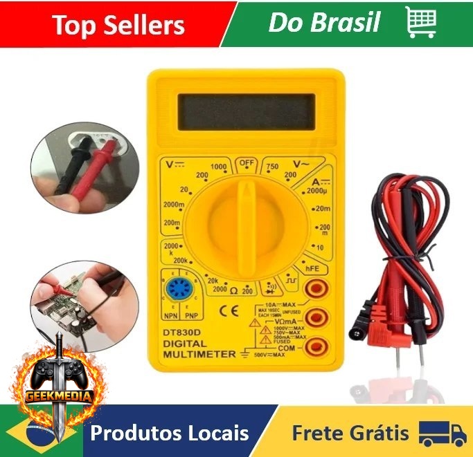 Multímetro Digital Profissional Portátil