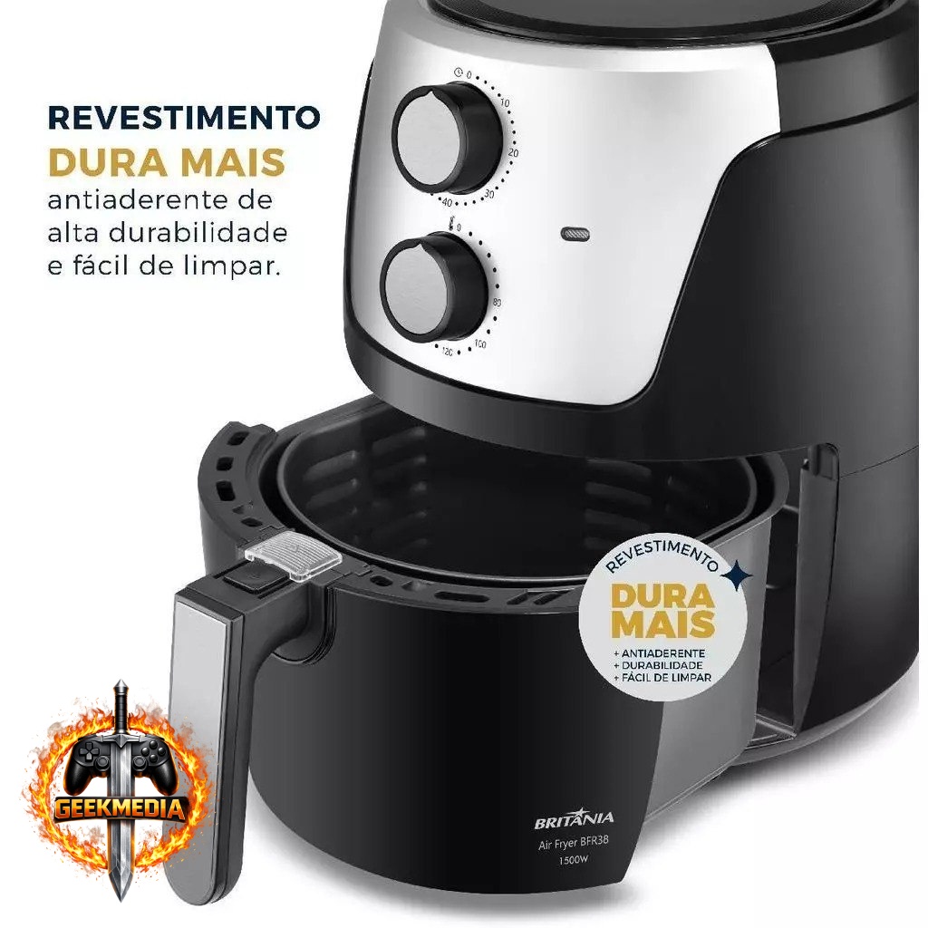 Air Fryer Britânia 4,2L Dura Mais 1500W Bfr38