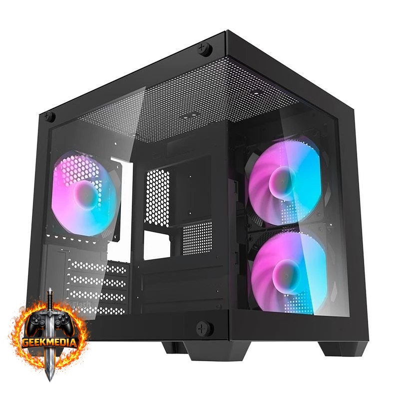 Gabinete Gamer Aigo Darkflash Korgan K275M Rainbow Mid-Tower