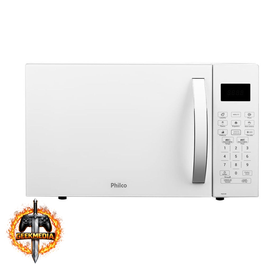 Micro-Ondas Philco 20L Branco Limpa Fácil PMO23B