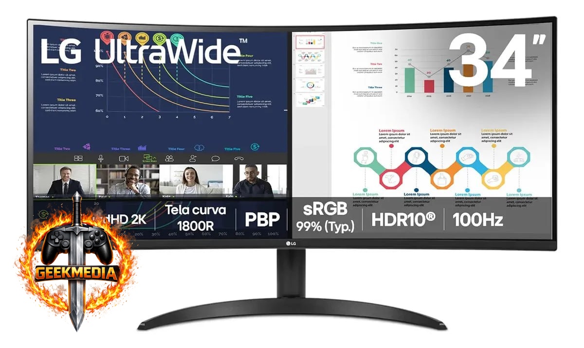 Monitor LG UltraWide Curvo 34WR50QK-B