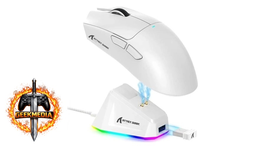 Mouse Gamer Sem Fio Attack Shark X11 Paw3311 Branco