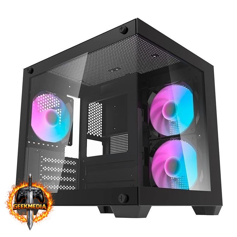 Gabinete Gamer Aigo Darkflash Korgan K275M Rainbow Mid-Tower