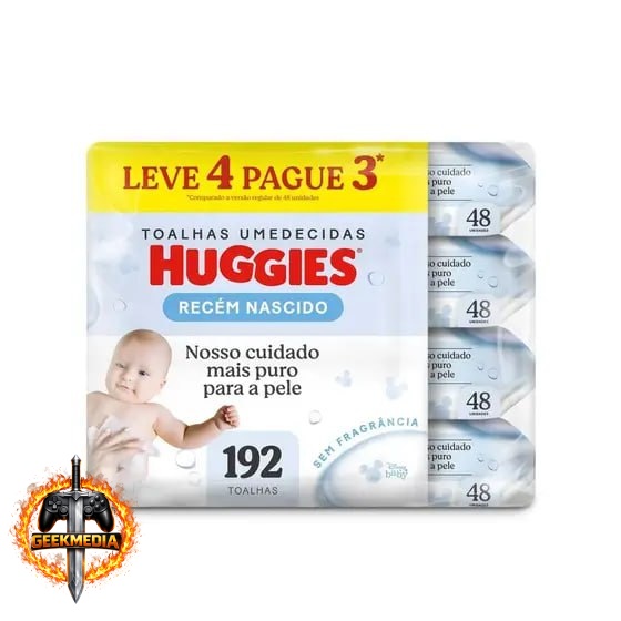 Lenço Umedecido Huggies Recém Nascido 192 Unidades
