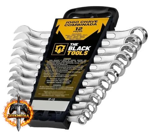Chave Combinada Cromada 8-19mm 12 Peças Aço Crv