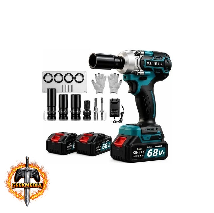 Chave de Impacto Kinetx 880nm Brushless 21v  2 Baterias