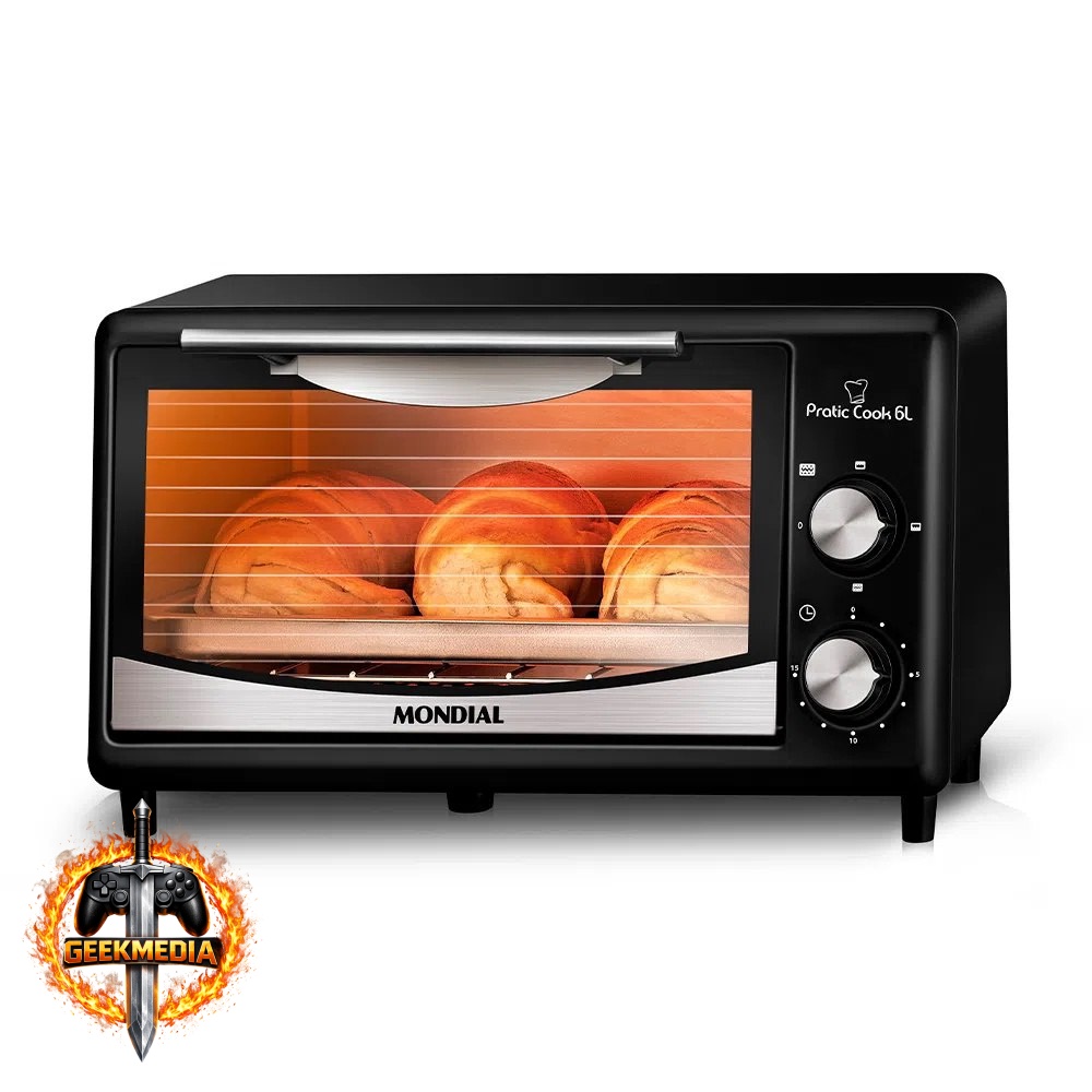 Forno Elétrico Multifunções Pratic Cook FR-09 6 Litros
