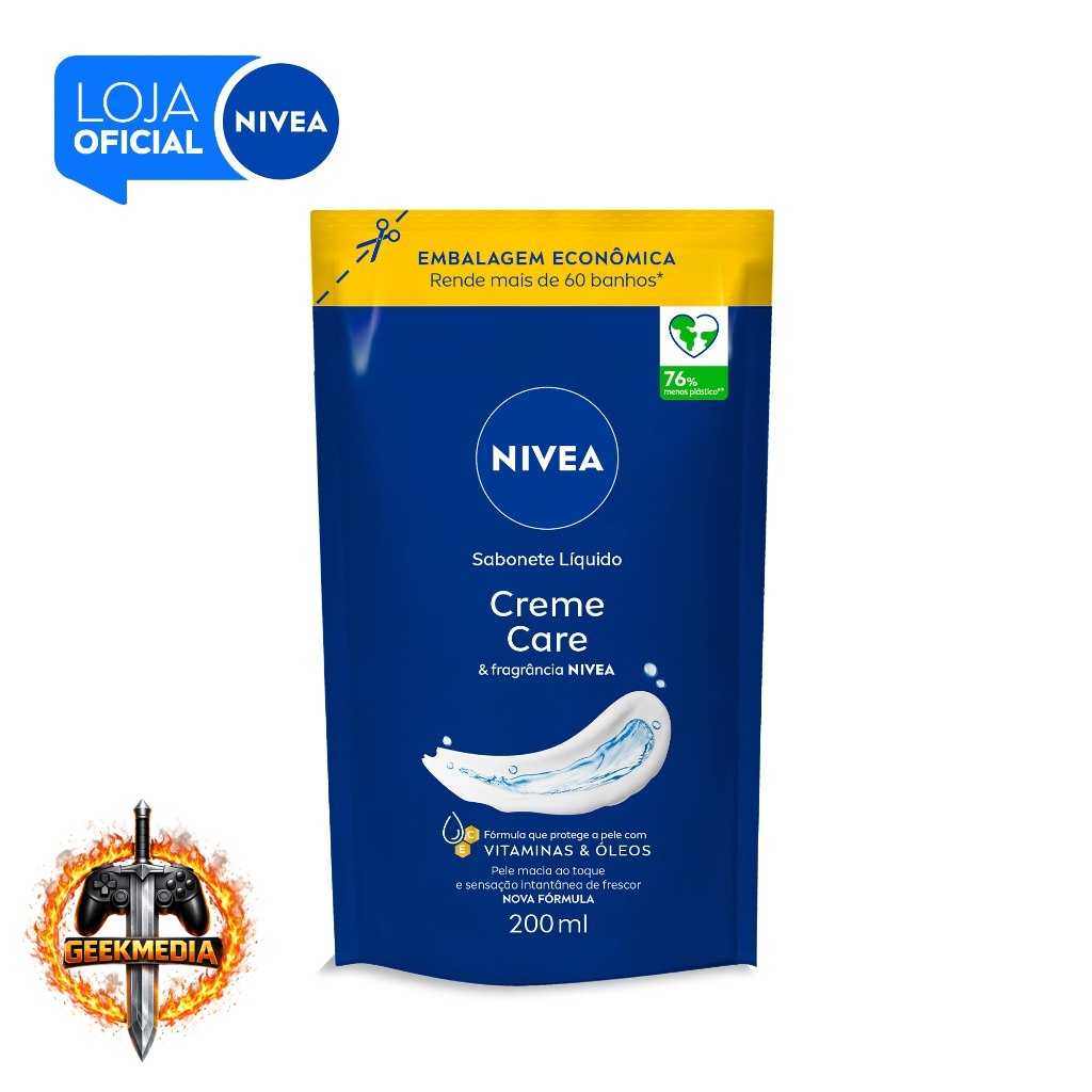 NIVEA Sabonete Líquido Refil Creme Care 200ml