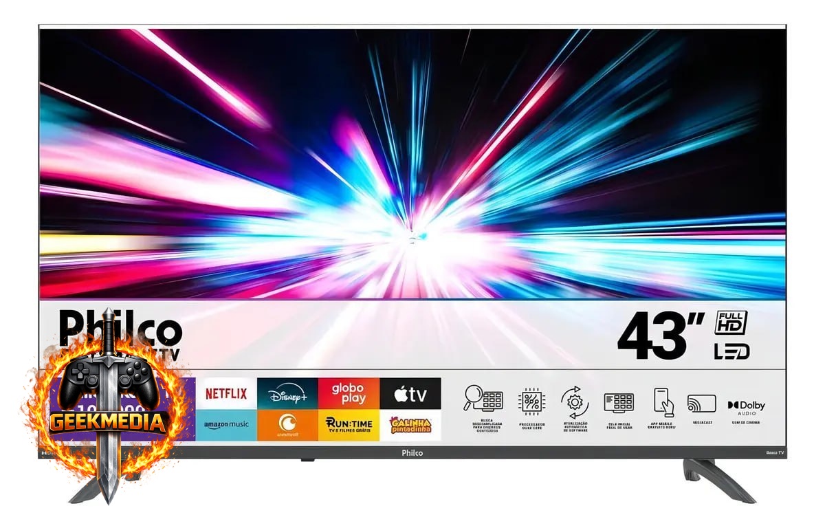 Smart TV Philco 43 Polegadas LED Roku Dolby Audio