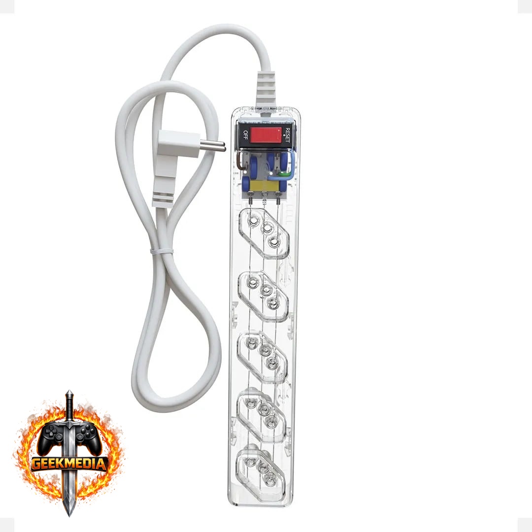 Filtro Clamper 5 Tomadas Transparente