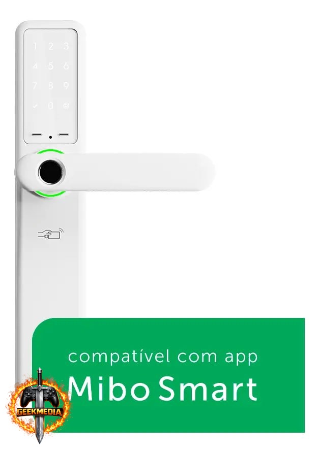 Fechadura Digital Intelbras MFR 7000 de Embutir Branca
