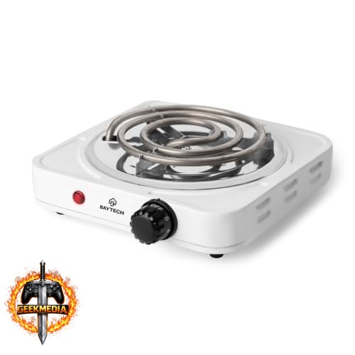 Fogareiro Elétrico Espiral 1 Boca 1000W Portátil BAYTECH