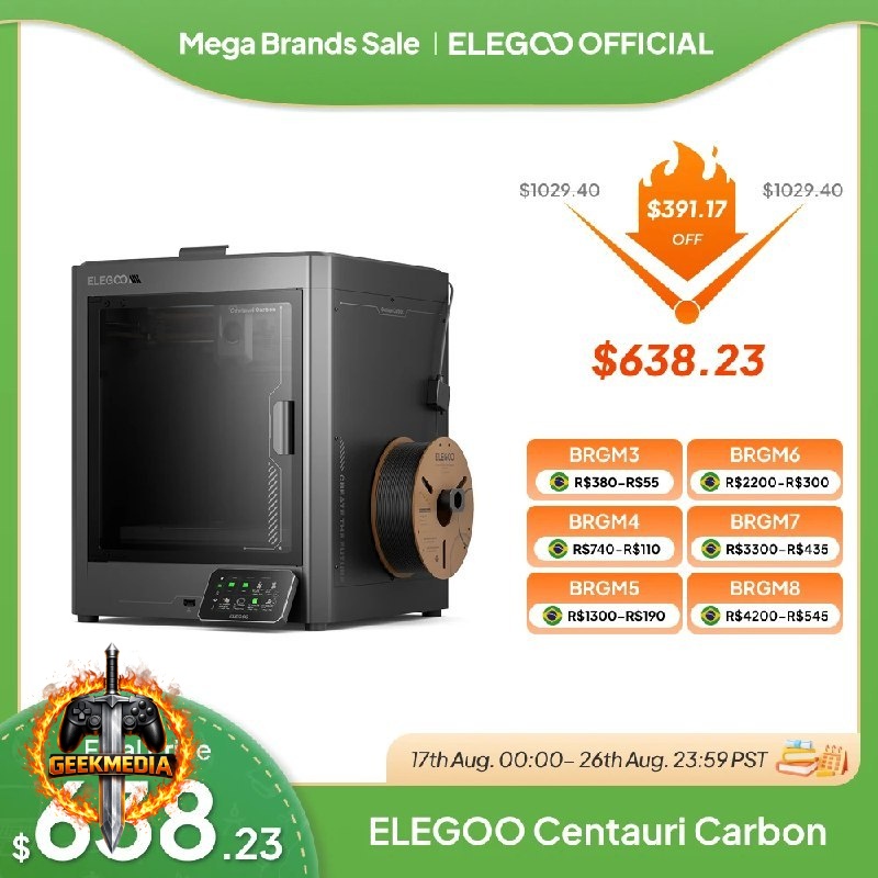 Impressora 3D ELEGOO Centauri Carbon CoreXY