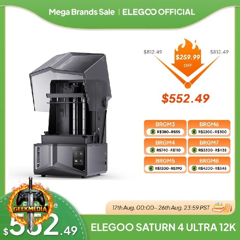 Impressora 3D Elegoo Saturn 4 Ultra 12K