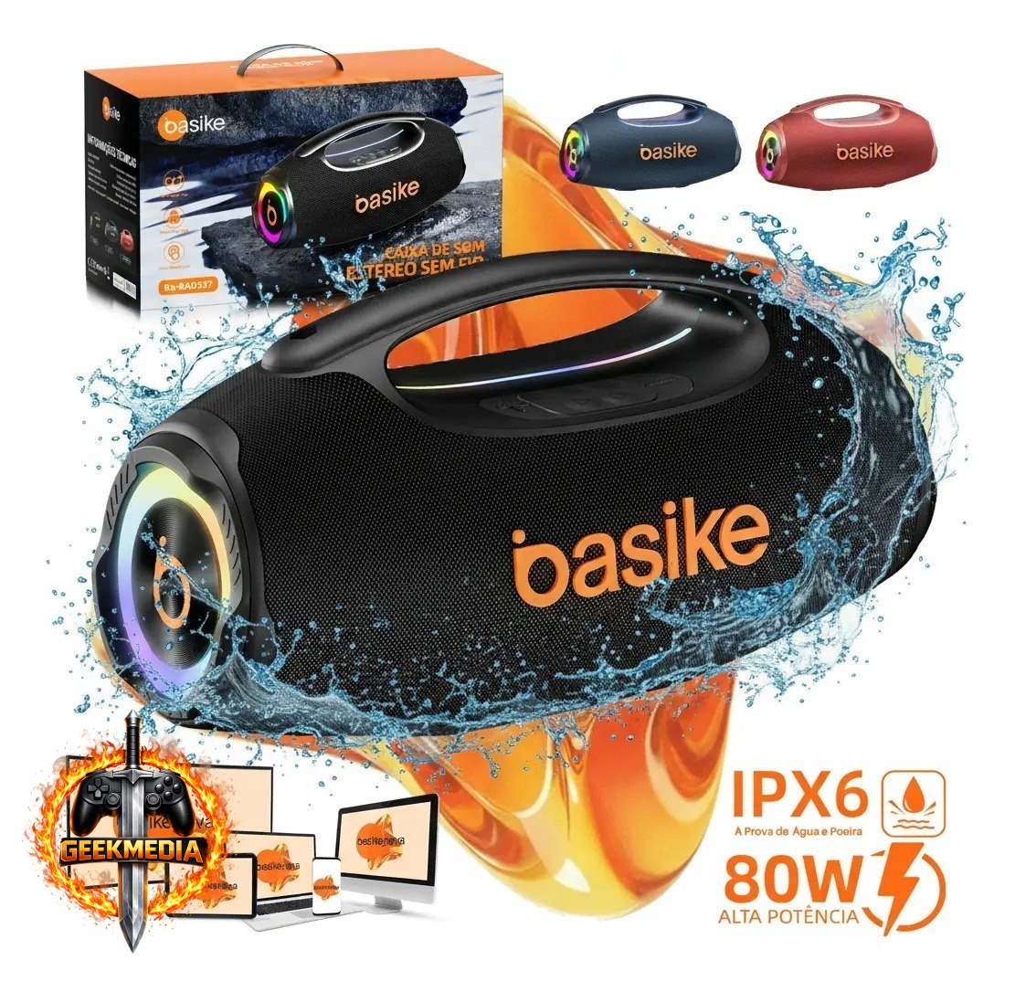 Caixa de Som Boombox 80W Basike