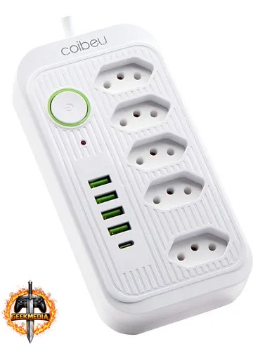 Extensão Coibeu 10 Tomadas Bivolt