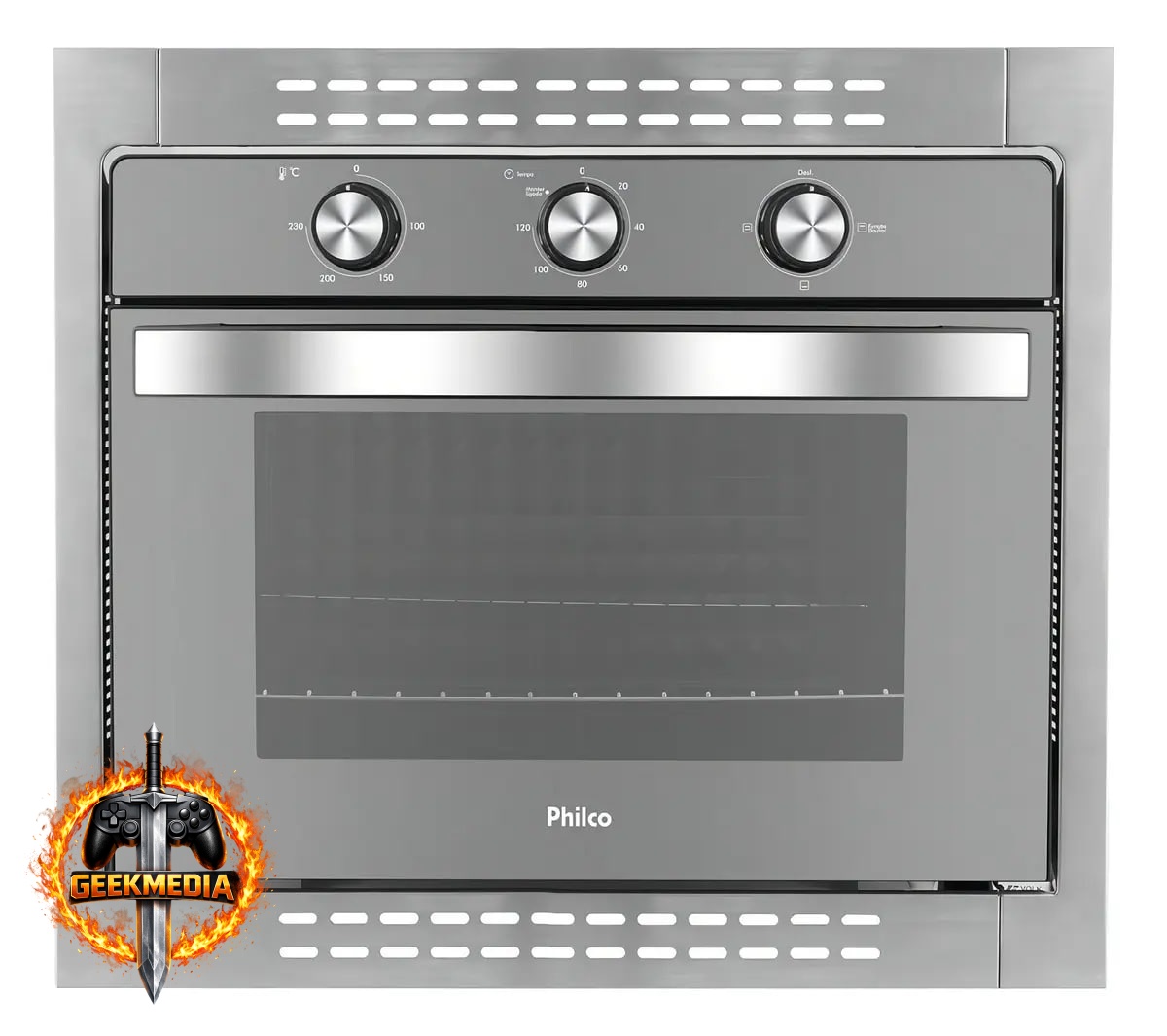 Forno Elétrico Philco 46L Embutir Prateado