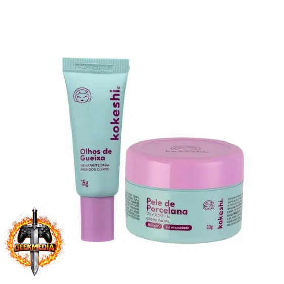 Kit Dupla Renovadores Faciais Kokeshi Pele Porcelana Olhos Gueixa