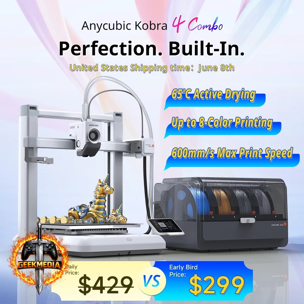 Impressora 3D ANYCUBIC Kobra 4/Kobra 4 Combo