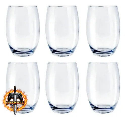 Conjunto 6 Copos Vidro 450ml Califórnia Praticasa Transparente