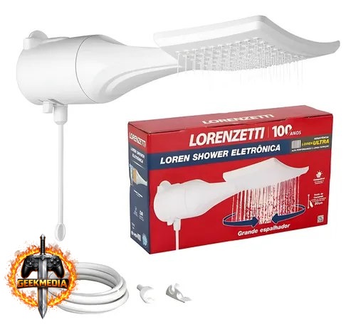 Chuveiro Ducha Lorenzetti Loren Shower Eletrônico Branco 6800w 220V