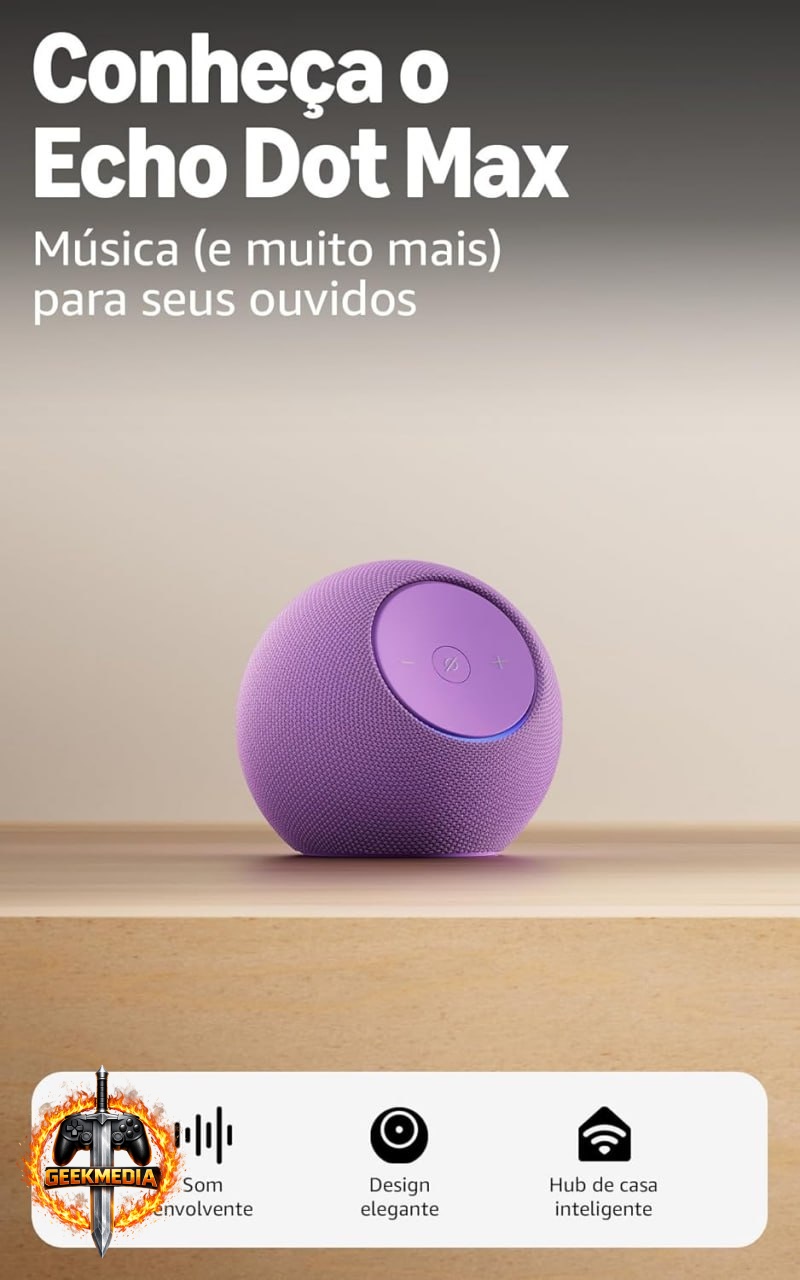 Amazon Echo Dot Max - Smart Speaker Alexa - Roxo