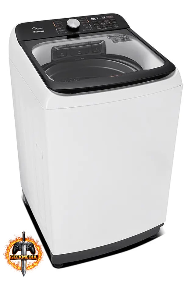 Máquina de Lavar Midea MA512W150A 15kg Wave Agitator