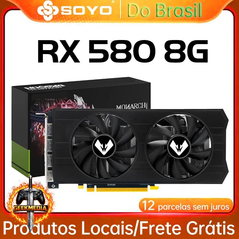 Placa de Vídeo SOYO AMD Radeon RX580 8GB GDDR5