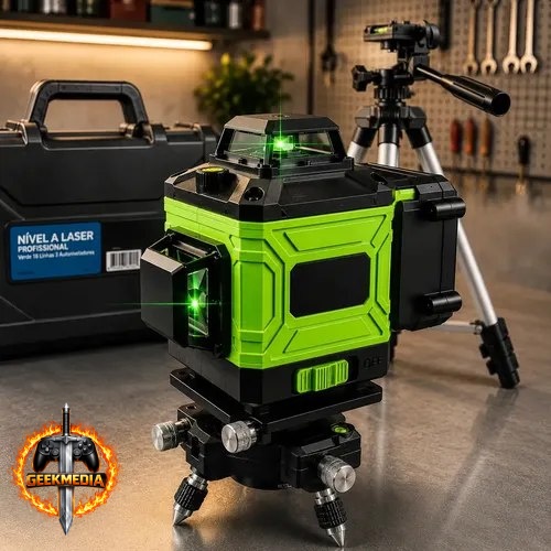 Nível Laser JOYECOMM Profissional 12 Linhas 3D Verde