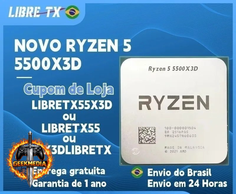 Processadores AMD Ryzen 5 5500x3D e 5600