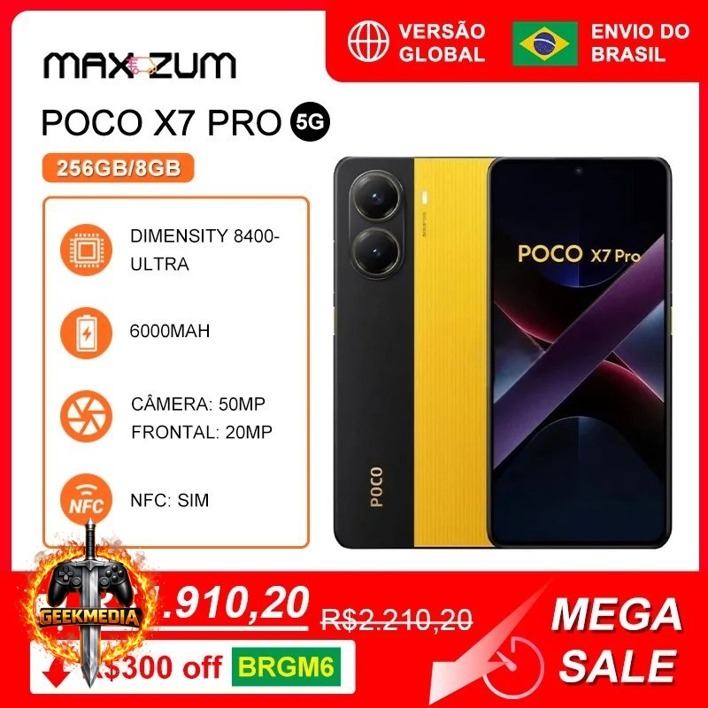 Smartphone Poco X7 PRO 5G 256GB 8GB RAM
