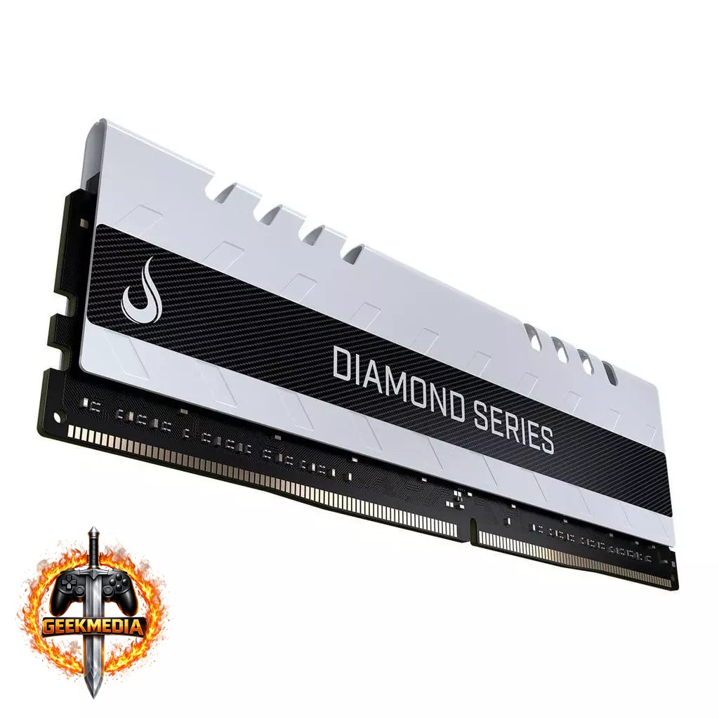 Memória DDR4 Rise Mode Diamond Series, 16GB, 3200MHz, Branca