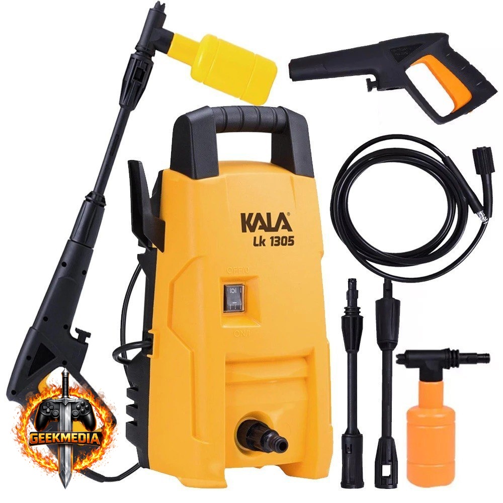 Lavadora Alta Pressão Lava Rápido 1200W Kit Shampoo Kala