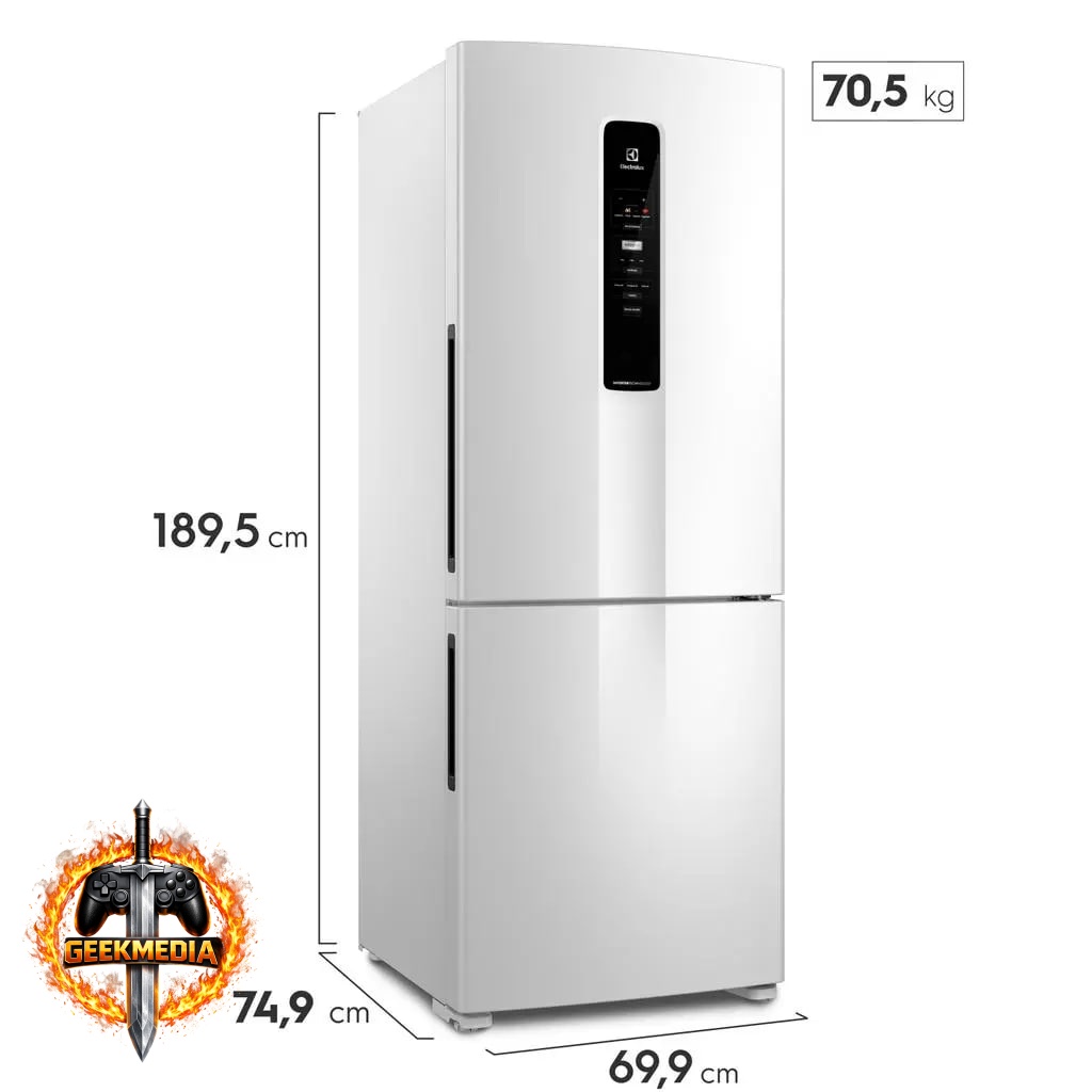 Geladeira Electrolux 490L Inverter/Inverse com Autosense IB51