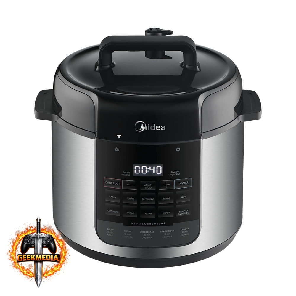 Panela de Pressão Elétrica 5L NutriPro Inox Midea