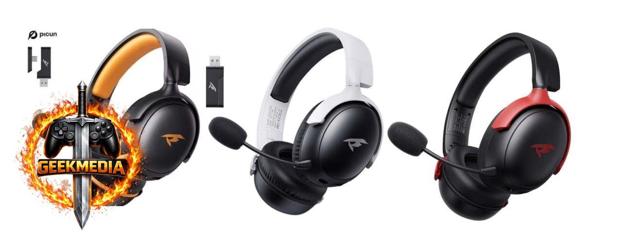 Headset Sem Fio Picun-G3 2.4GHz Baixa Latência