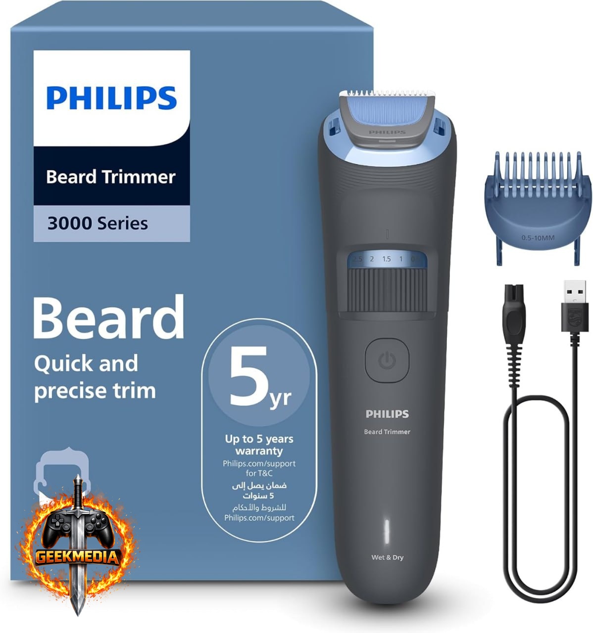 Philips Aparador de Barba BT3617/15