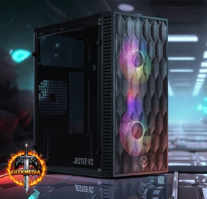 Gabinete Gamer TGT Jester V2, Rainbow, Mini-Tower