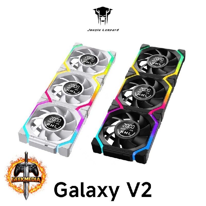 Kit 3 Fans Magnéticas Jungle Leopard Galaxy v2 aRGB