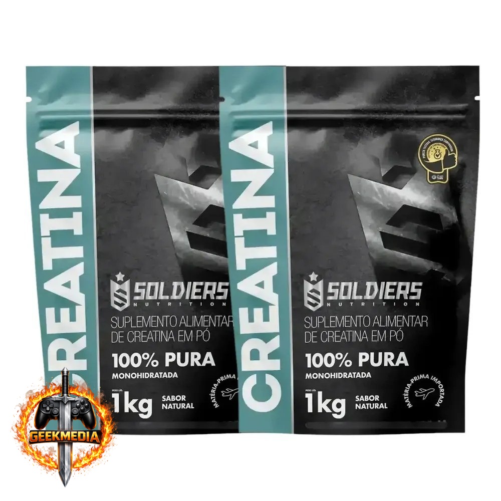 2x Creatina Monohidratada 1kg Soldiers Nutrition