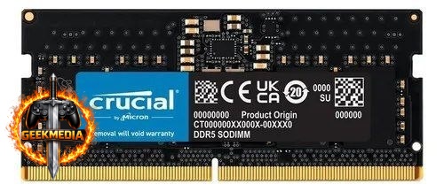 Memória Para Notebook Crucial 8GB DDR5 4800MHz SODIMM