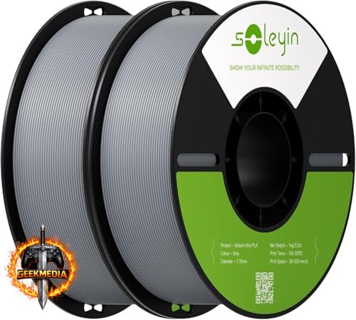 Filamento PLA Creality Soleyin 1.75mm 2kg Cinza