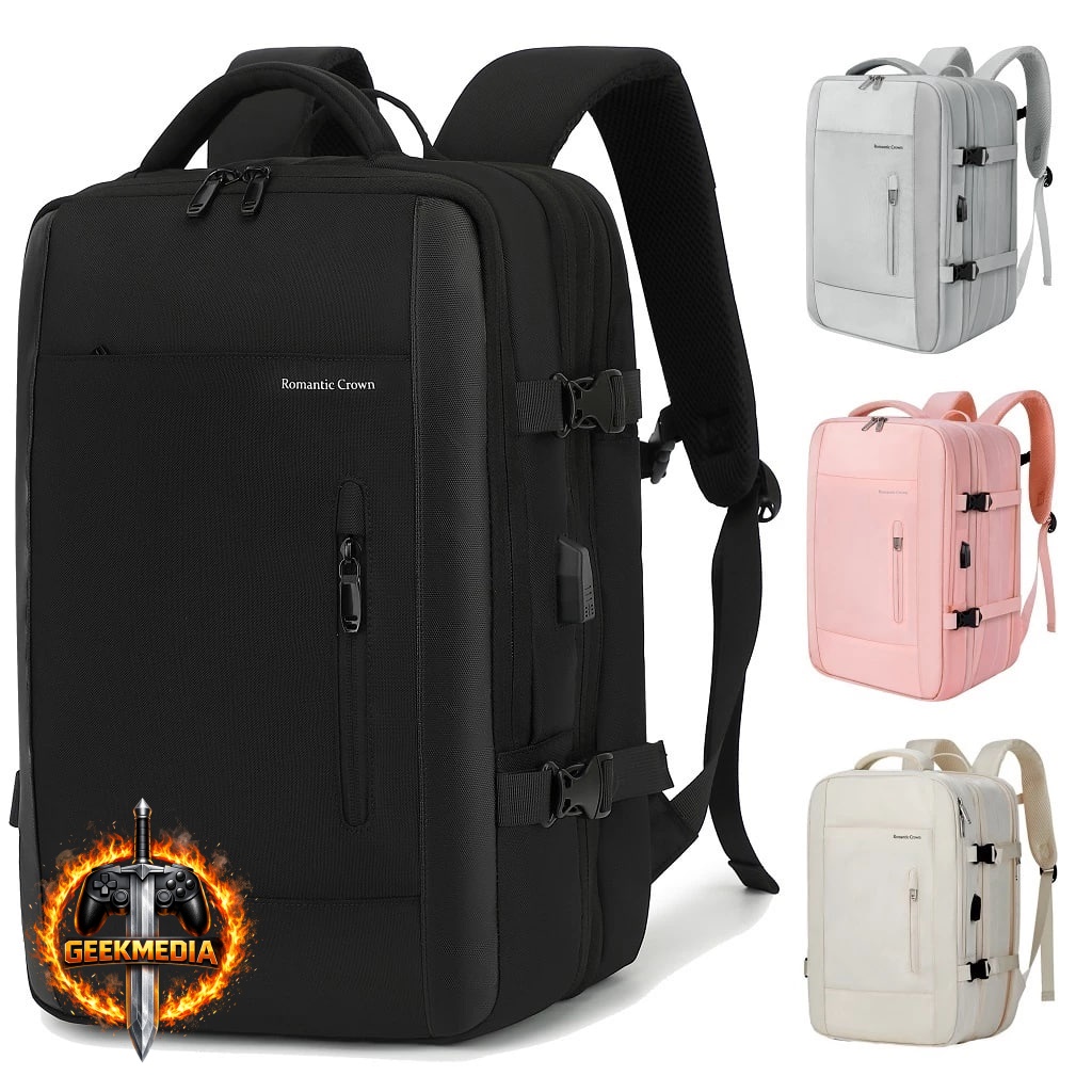 Mochila de Viagem ROMANTIC CROWN Impermeável para Notebook
