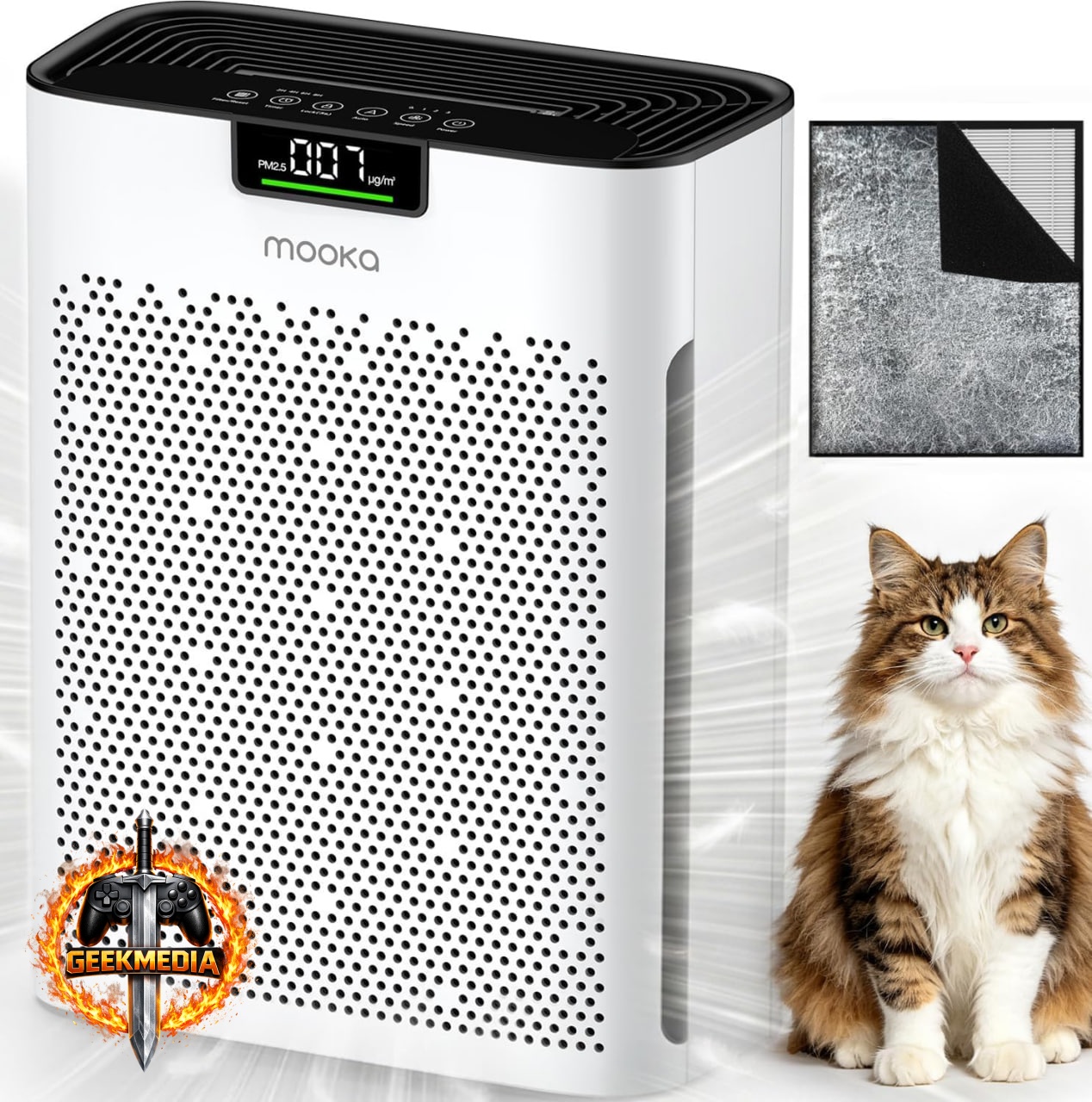 MOOKA Purificador de ar para sala grande KJ190