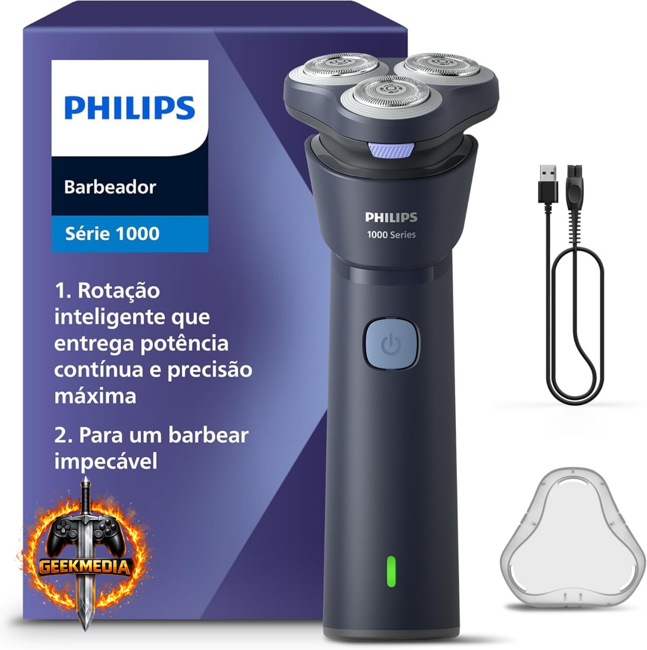 Barbeador Elétrico Philips Shaver Série 1000