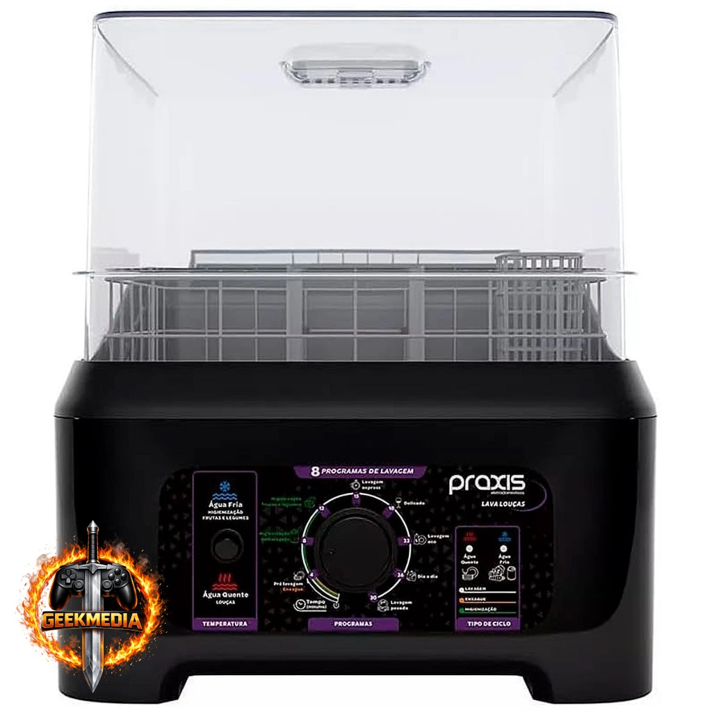 Lava Louças Praxis Portátil LLPP Semi-Automática 127V Preto