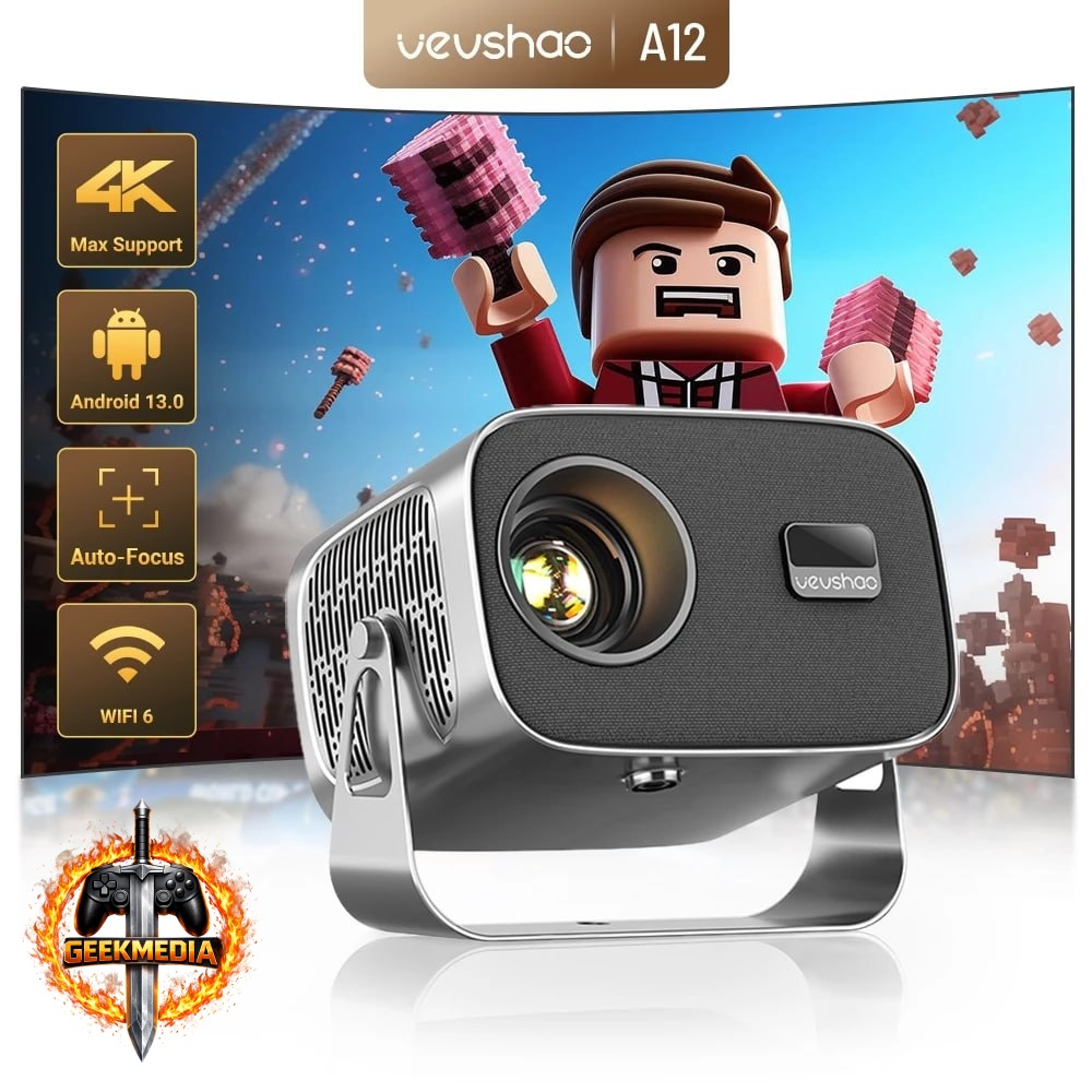 Projetor VEVSHAO A12 Android 13